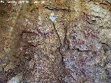 Pinturas rupestres del Arroyo de Tíscar I Grupo II. Parte superior del panel